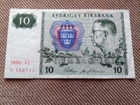 10 coroane 1990, Suedia