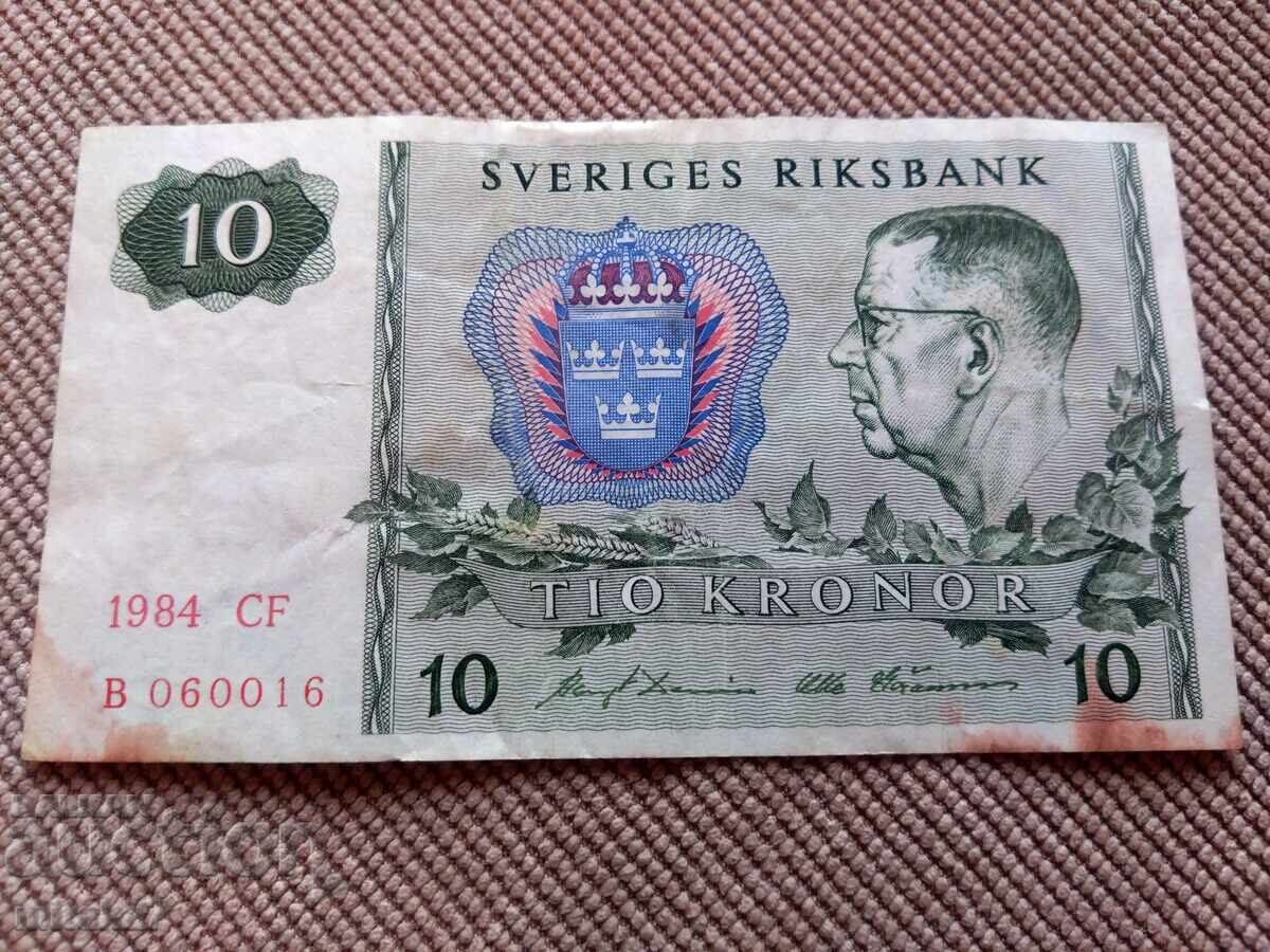 10 coroane 1984, Suedia 10 coroane 1984, Suedia