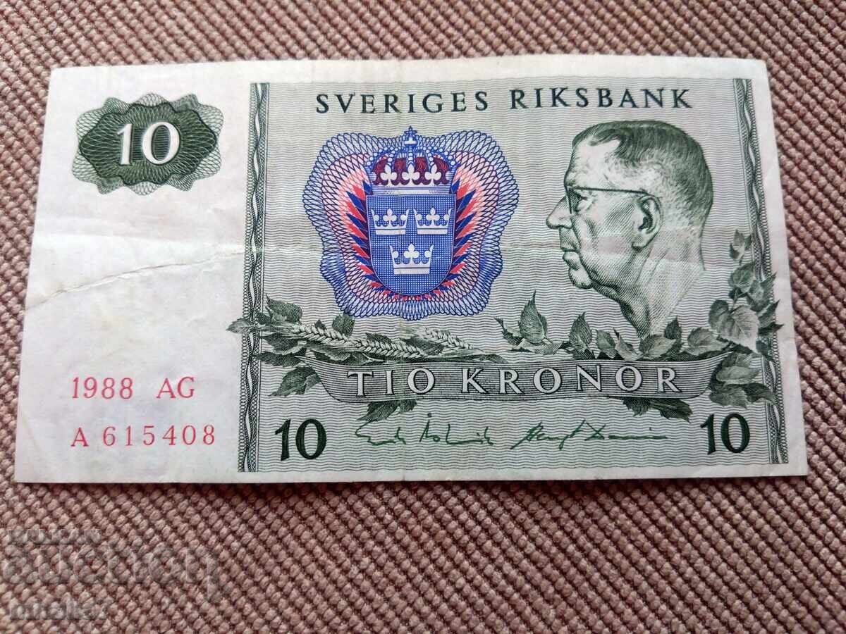 10 coroane 1988, Suedia 10 coroane 1988, Suedia
