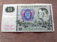 10 coroane 1988, Suedia