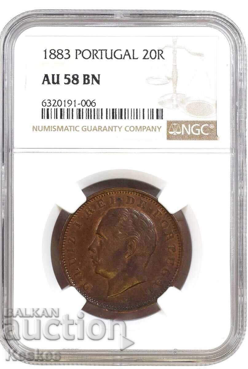 Португалия 20 рейса 1883г. с цена 80.00 €
