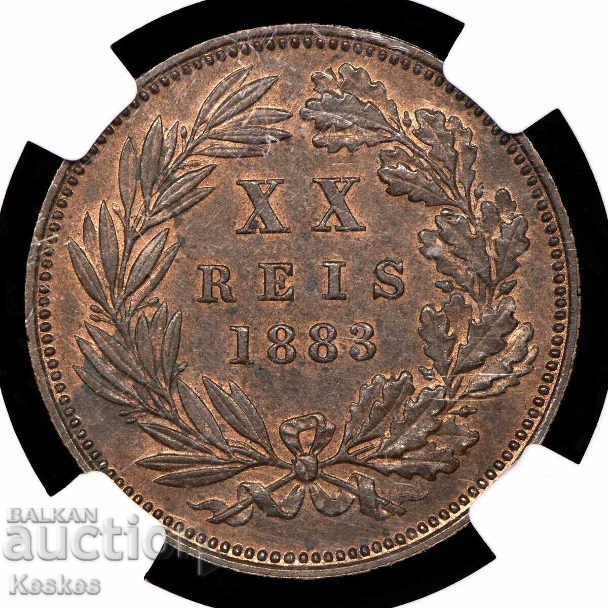 Португалия 20 рейса 1883г. - 5