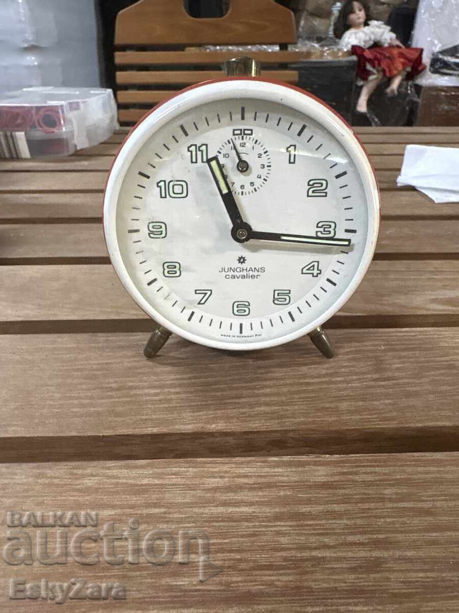 German mechanical alarm clock Junghans Cavalier – vintage clock German mechanical alarm clock Junghans Cavalier – vintage clock