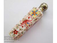 Old perfume bottle painted with enamel perfume vial