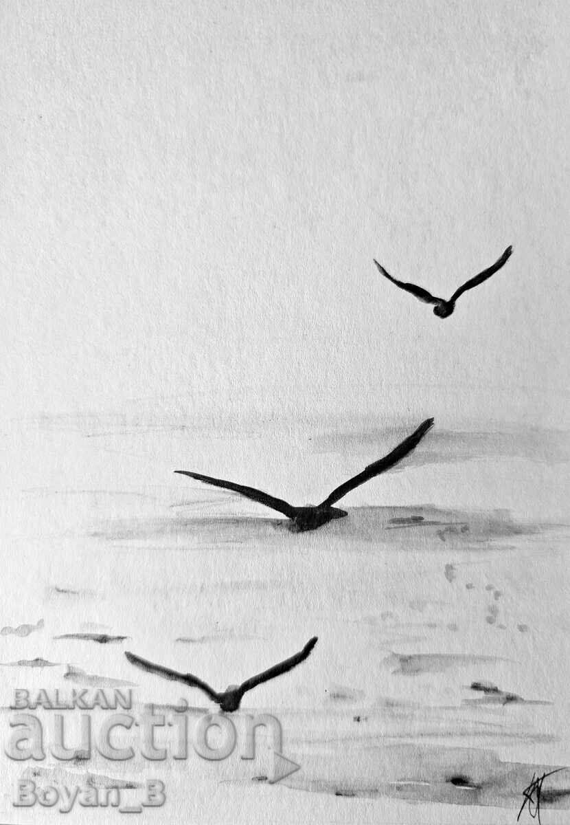 "Sunset" - drawing