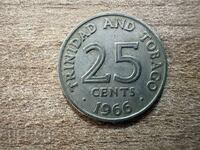 Trinidad and Tobago - 25 cents (1966)