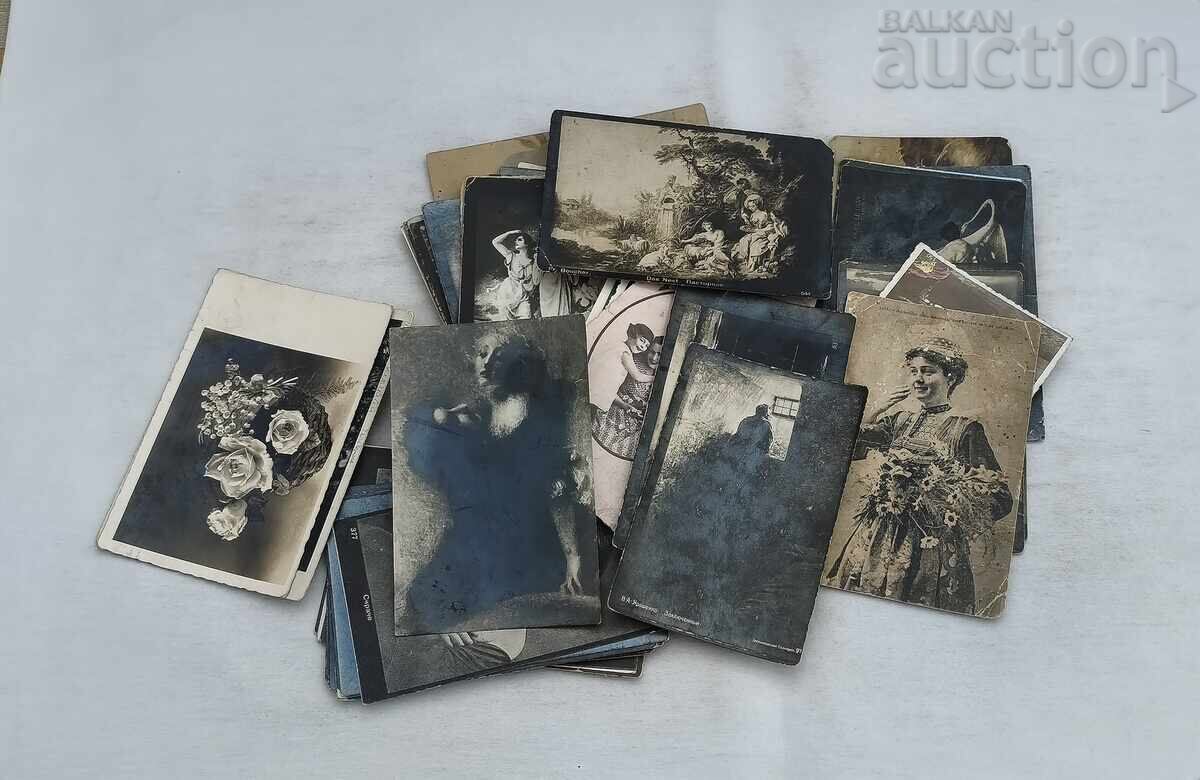 OLD POSTCARDS LOT 70 PIECES