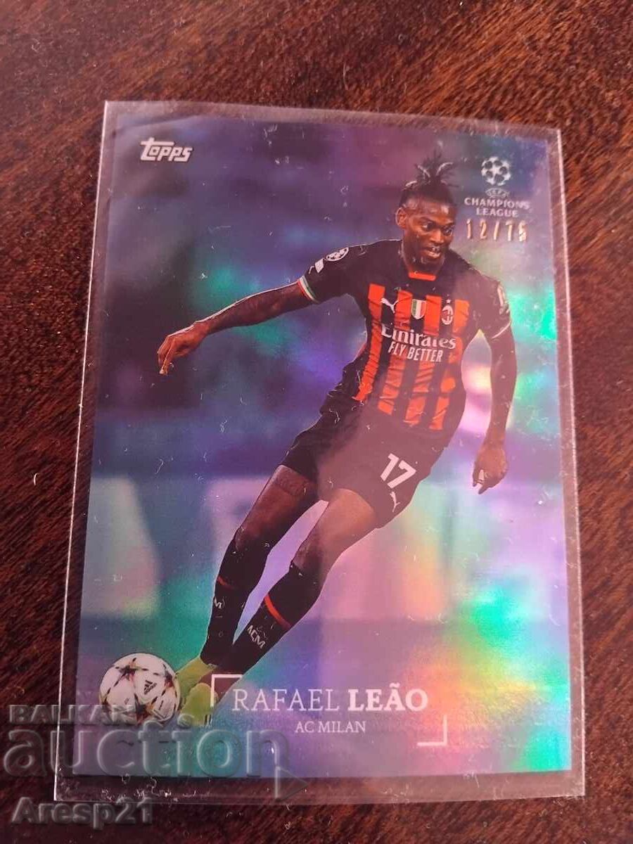 Topps Rafael Leão card numbered /75 Topps Rafael Leão card numbered /75