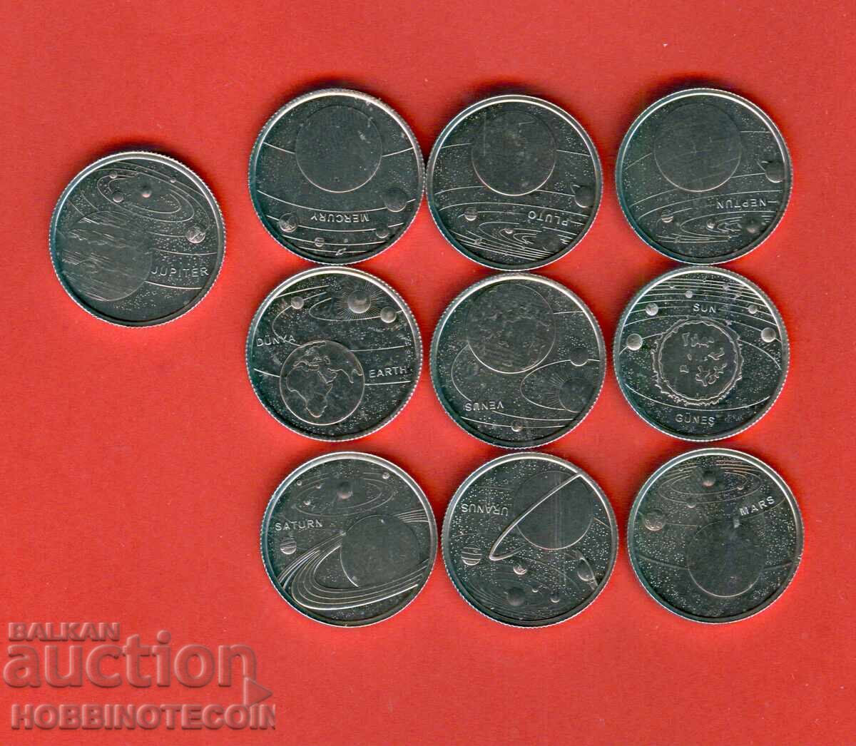 TURKEY 10 x 1 Kurus issue 2022 PLANETS UNC TURKEY 10 x 1 Kurus issue 2022 PLANETS UNC