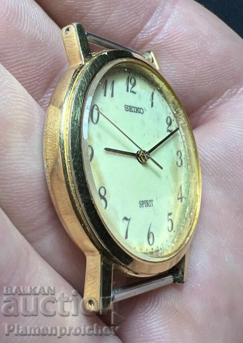 РЯДЪК ПОЗЛАТЕН ЧАСОВНИК SEIKO SPIRIT ФОСФОР КВАРЦ - 5