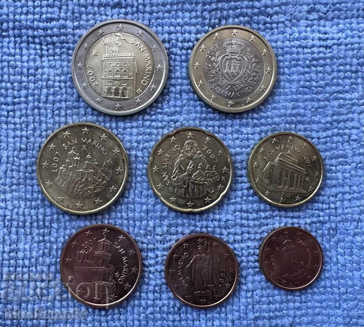 San Marino Euro coin set 2007 UNC