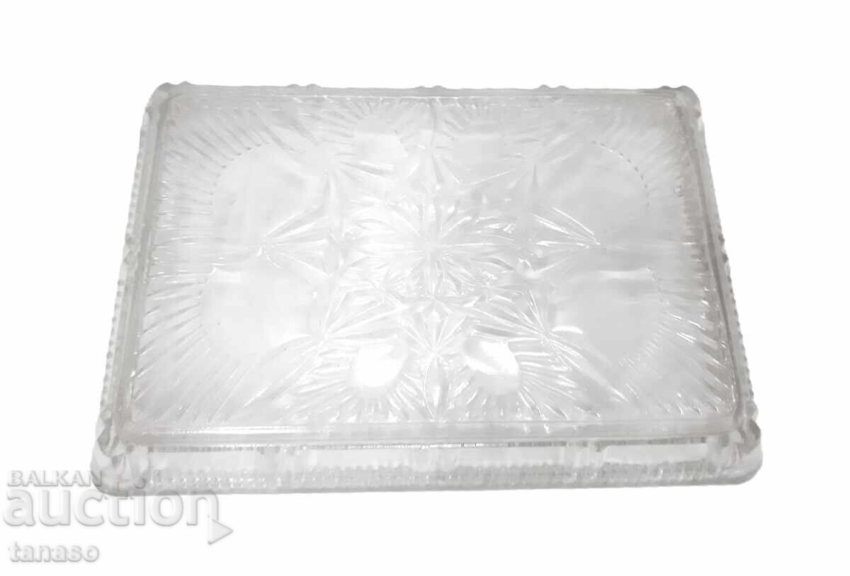 Vintage glass platter, tray, serving tray 19 × 13 cm – 420 g - 5