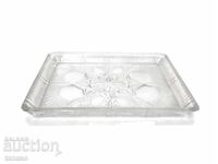 Vintage glass platter, tray, serving tray 19 × 13 cm – 420 g