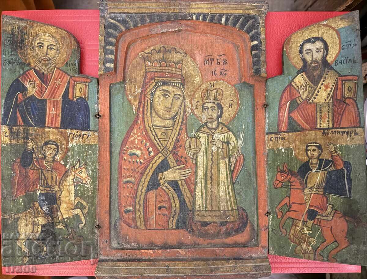 Αναγεννησιακή εικόνα Τρίπτυχο - BZC