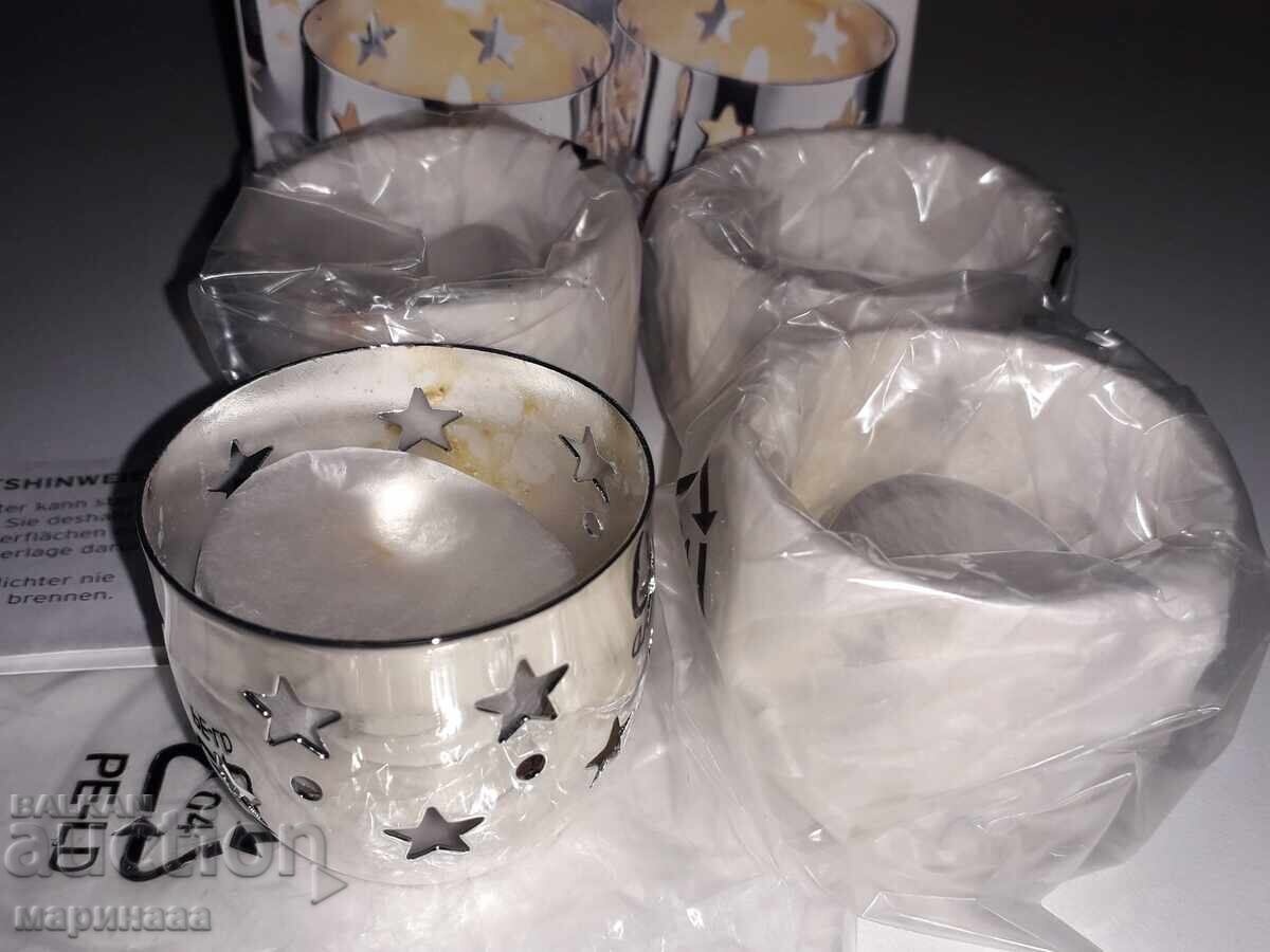 SILVER-PLATED CANDLE HOLDERS FOR TEA LIGHTS with price € 6.00 | 11.74 BGN
