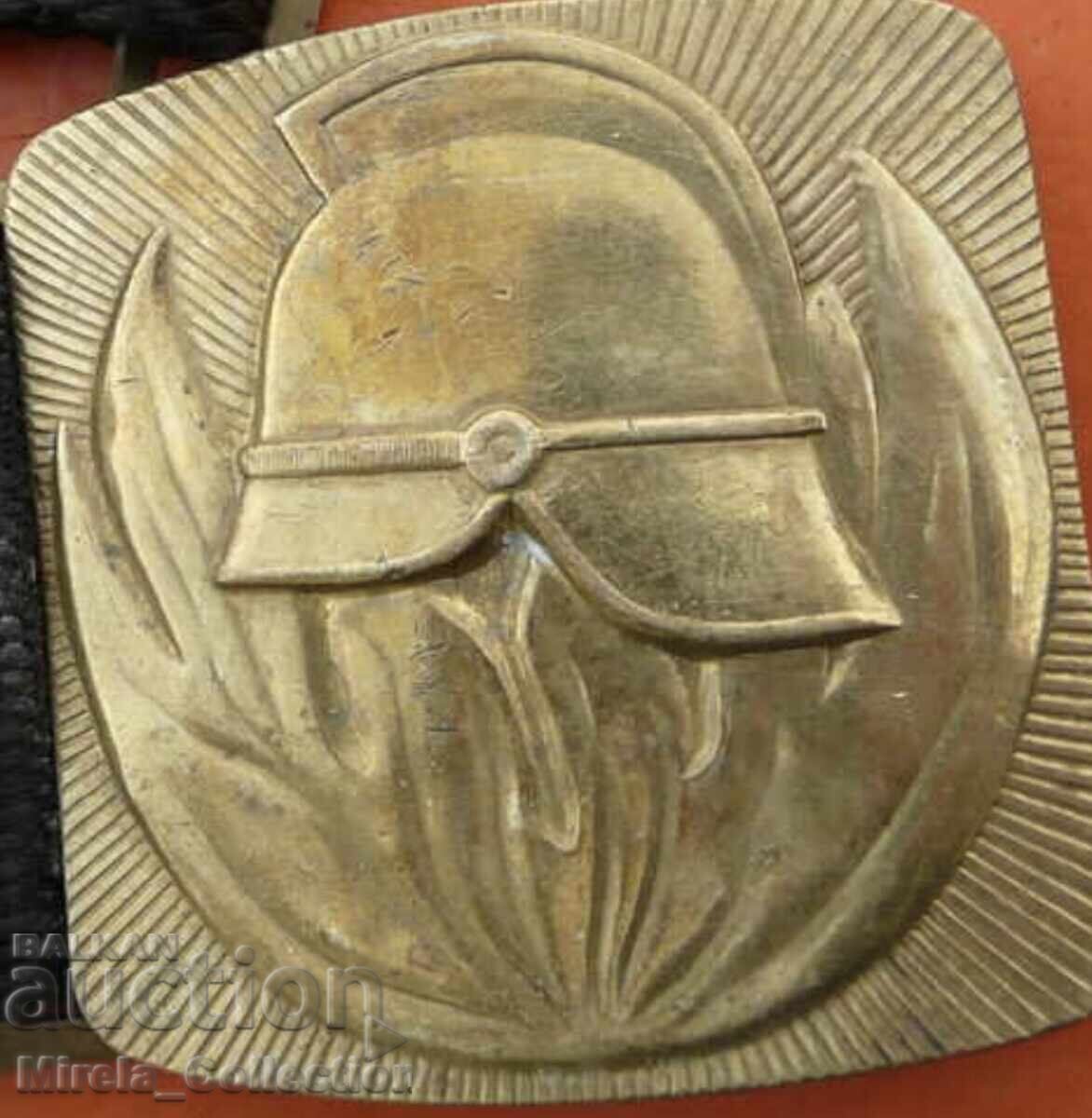 Firefighter ceremonial leather officer belt fire department