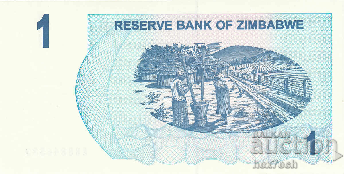 Auction  ❤️ ⭐ Zimbabwe 2006 1 Dollar UNC new ⭐ ❤️