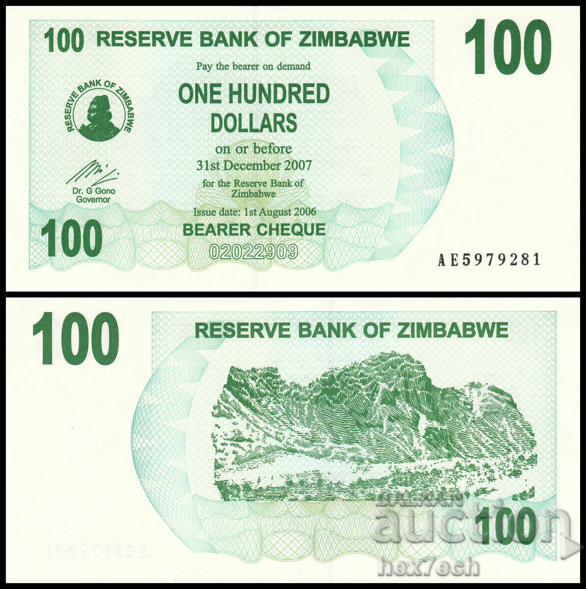 ❤️ ⭐ Zimbabwe 2006 $100 UNC new ⭐ ❤️
