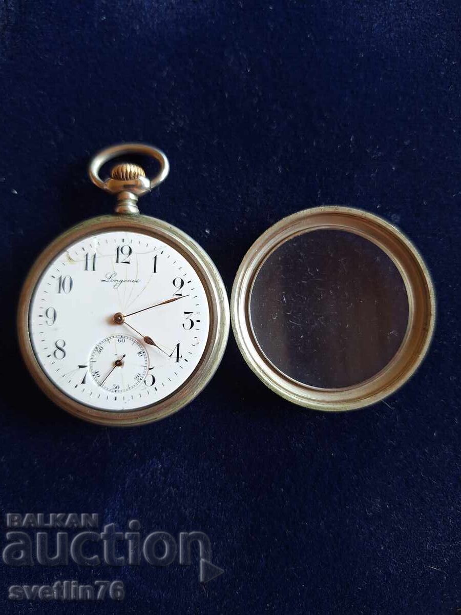 Δημοπρασία Συλλεκτικό παλιό ελβετικό ρολόι τσέπης Longines
