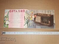Vintage advertisement, brochure for OPTA radio 1939, Kingdom of Bulgaria