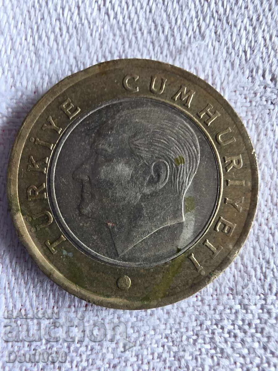 Turkish 1 lira coin, 2014 Turkish 1 lira coin, 2014