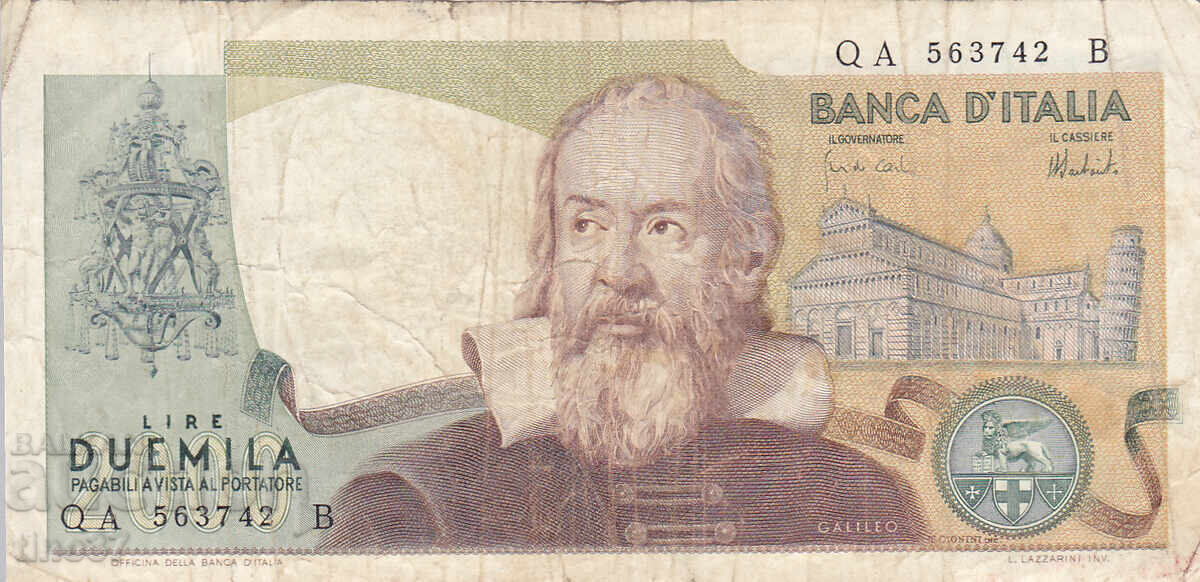 tino37- ИТАЛИЯ - 2000 ЛИРИ - 1973г - F с цена € 2.90 | 5.67 лв.