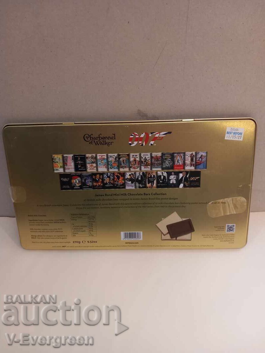 Delivery of Agent 007 James Bond collector's box of chocolates