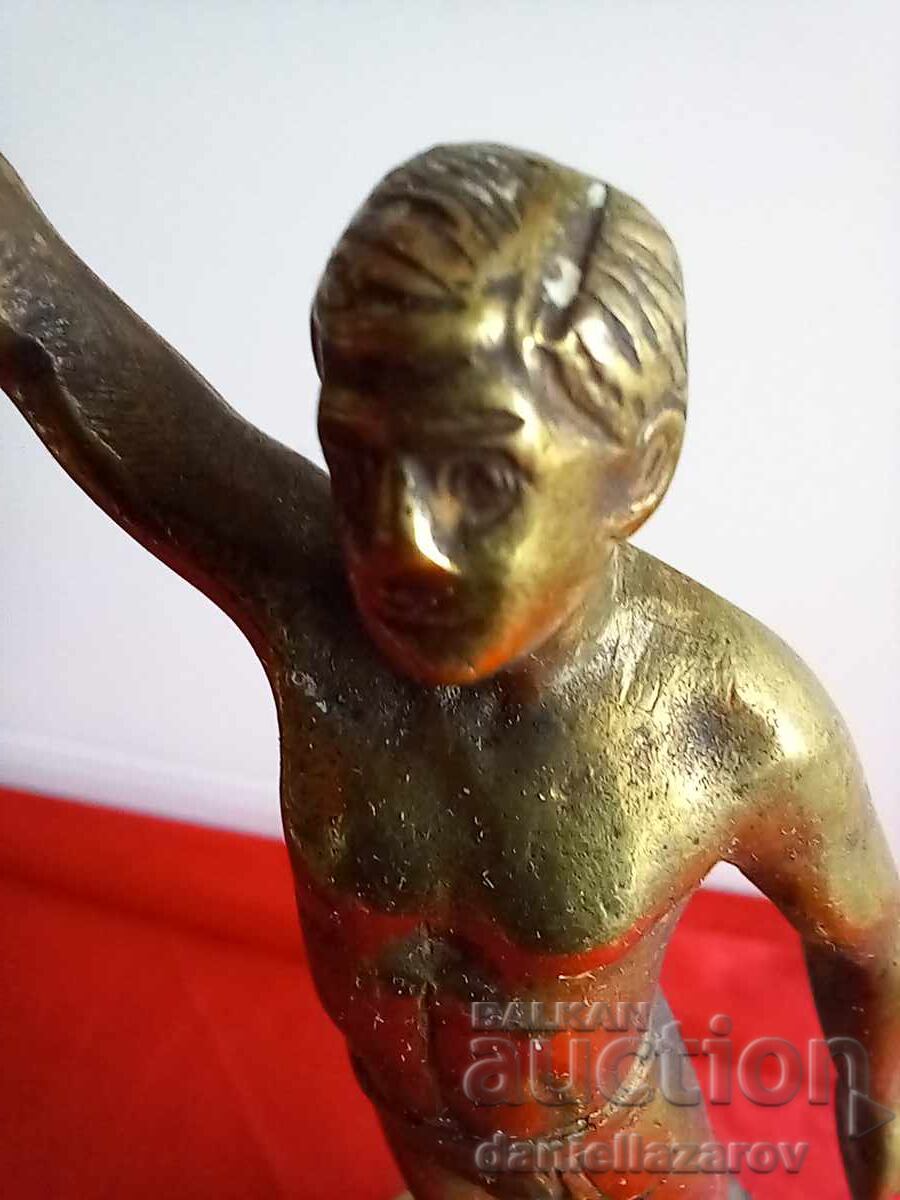 Аукцион 1936г,Олимпиец Бронзова Статуетка Берлин Олимпиада