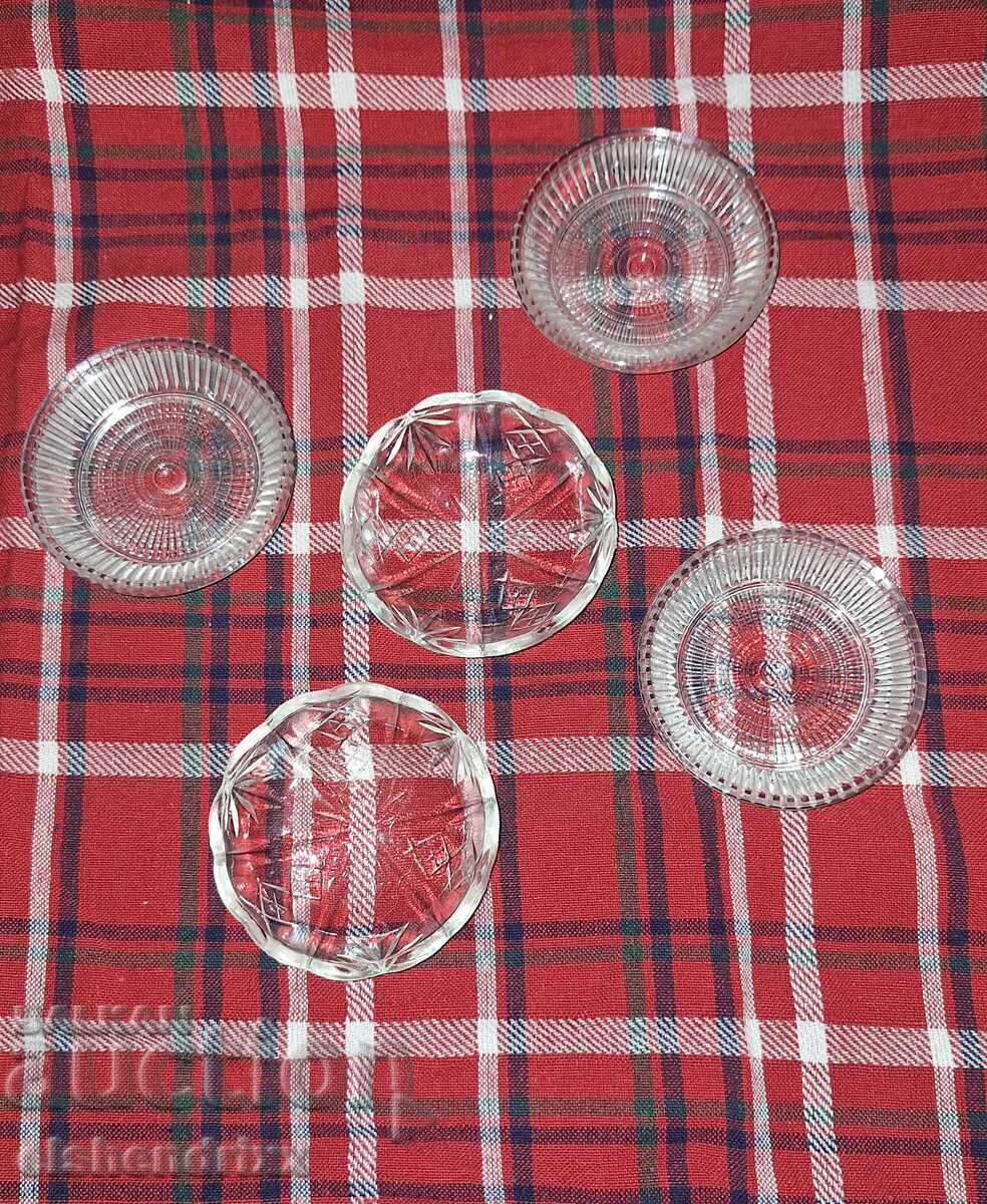 Farfurioare din sticlă pentru dulceață (5 bucăți)