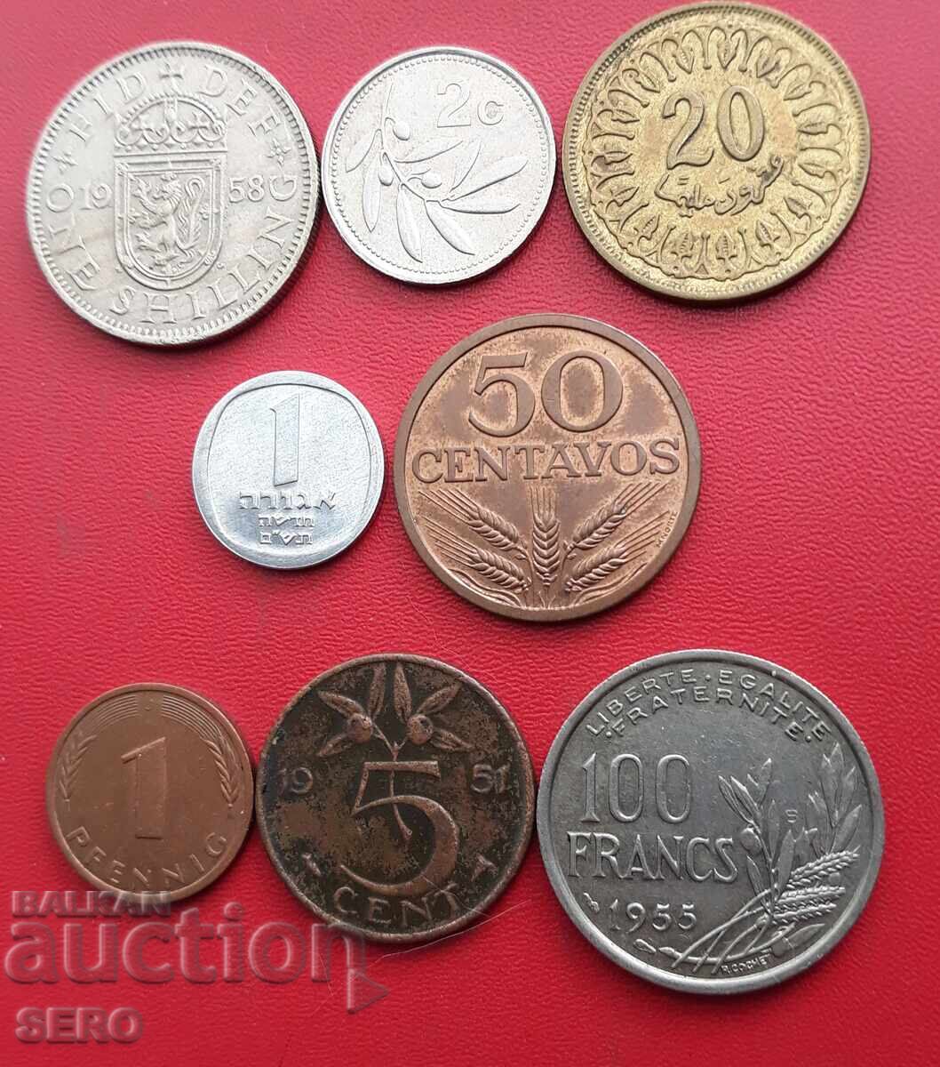 Lot mixt de 8 monede