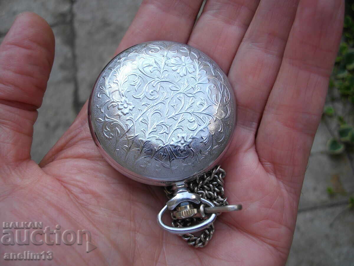 MOLNIJA POCKET WATCH COVER LIKE NEW + CHAIN - 5