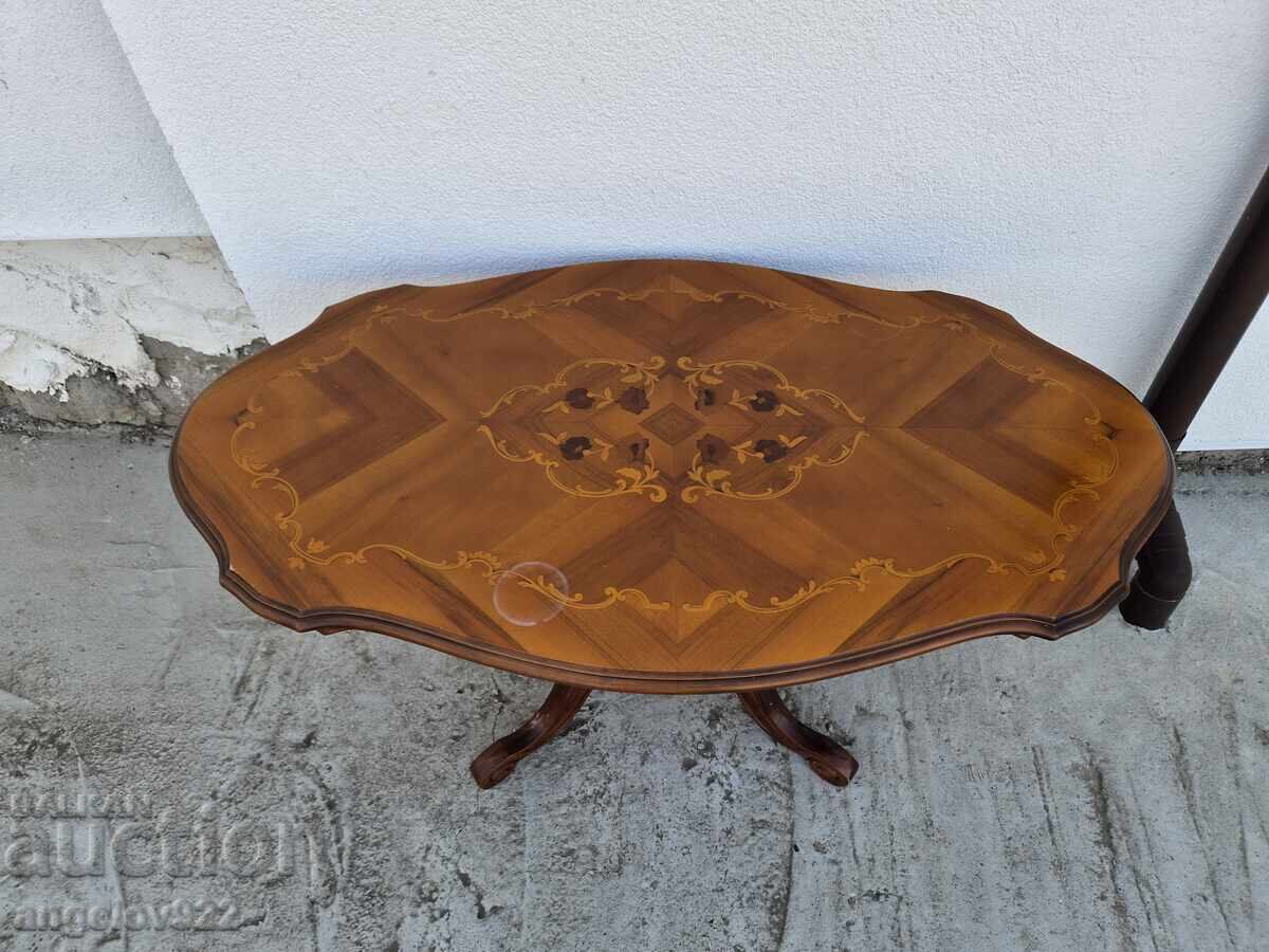 Δημοπρασία Vintage μασίφ τραπεζάκι σαλονιού με ένθετα (intarsia)!!!