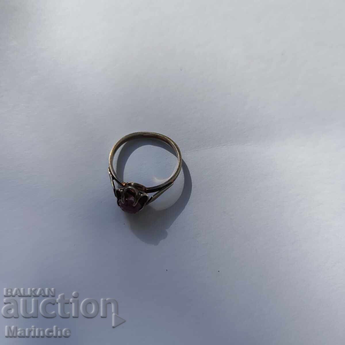 Delivery of Old Russian ring with amethyst 925 sterling silver