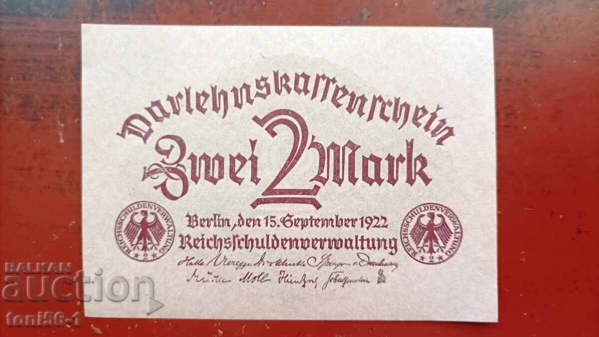 Germania 2 marki 1922 UNC