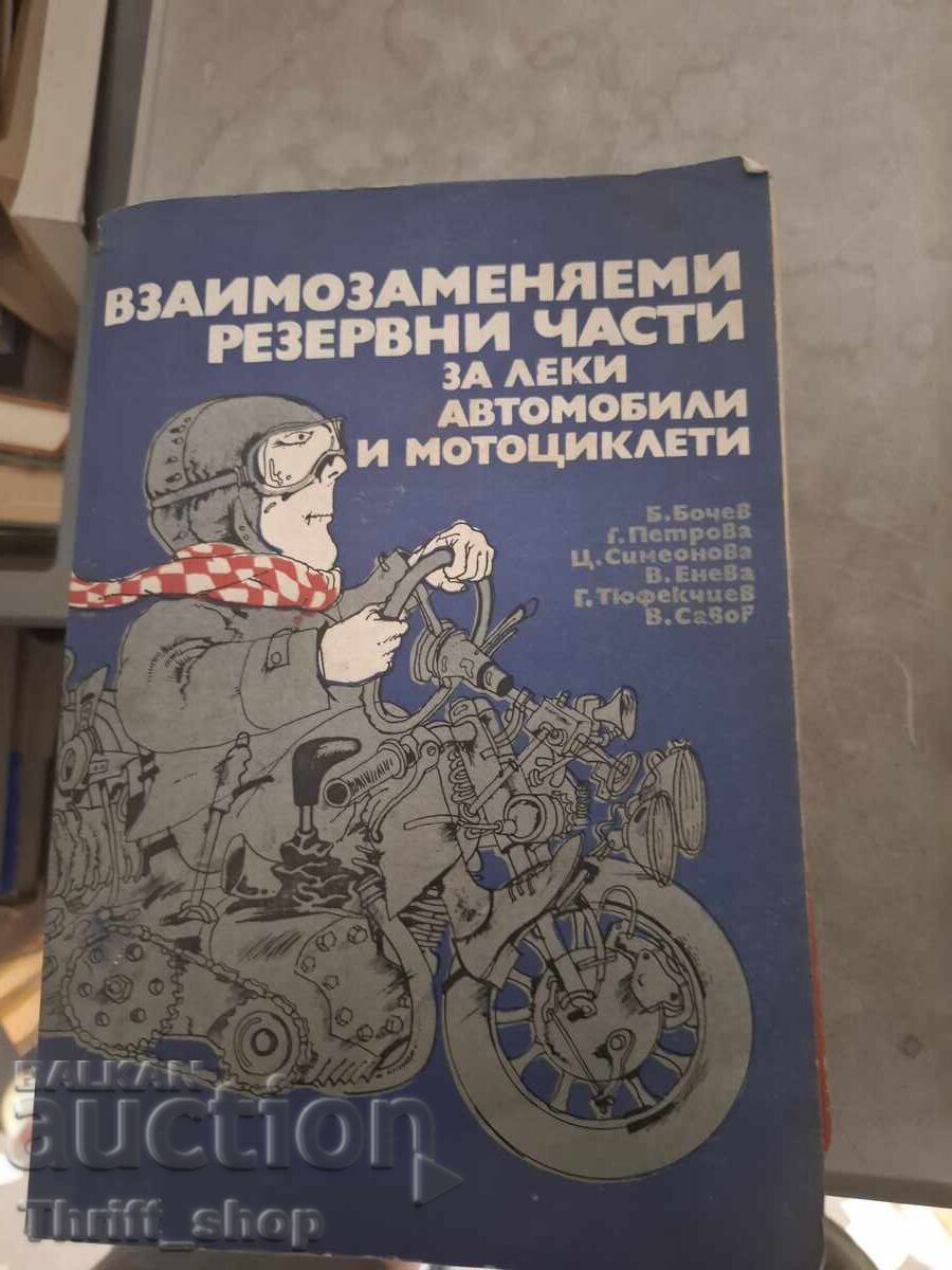 Взаимозаменяеми резервни части за леки автомобили и мотоцикл