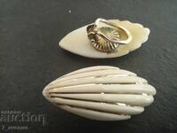 Authentic 100-year-old earrings with 585 hallmarks and ivory