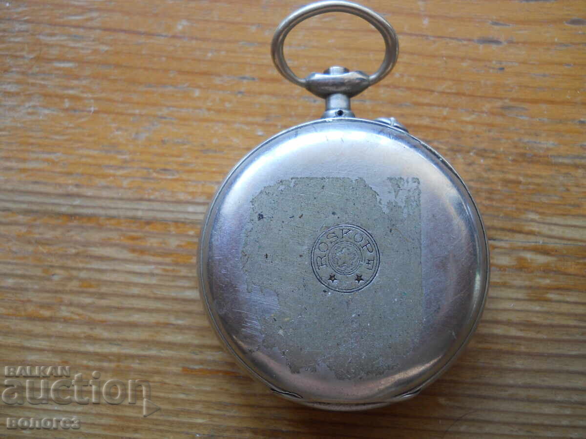 Старинен джобен часовник "Rosskopf" Швейцария с цена € 46.20 | 90.36 лв. Старинен джобен часовник "Rosskopf" Швейцария с цена € 46.20 | 90.36 лв.