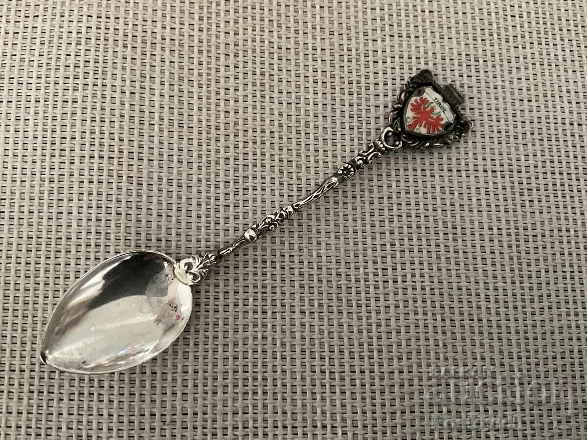 Spoon made of 800 grade silver, coat of arms of Tyrol Spoon made of 800 grade silver, coat of arms of Tyrol