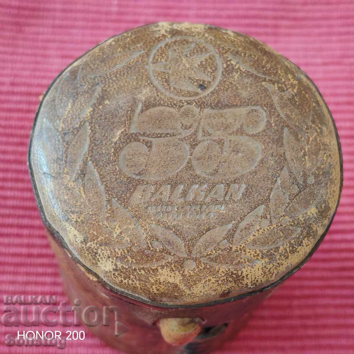Old leather box 35 years BALKAN airlines - 5 Old leather box 35 years BALKAN airlines - 5
