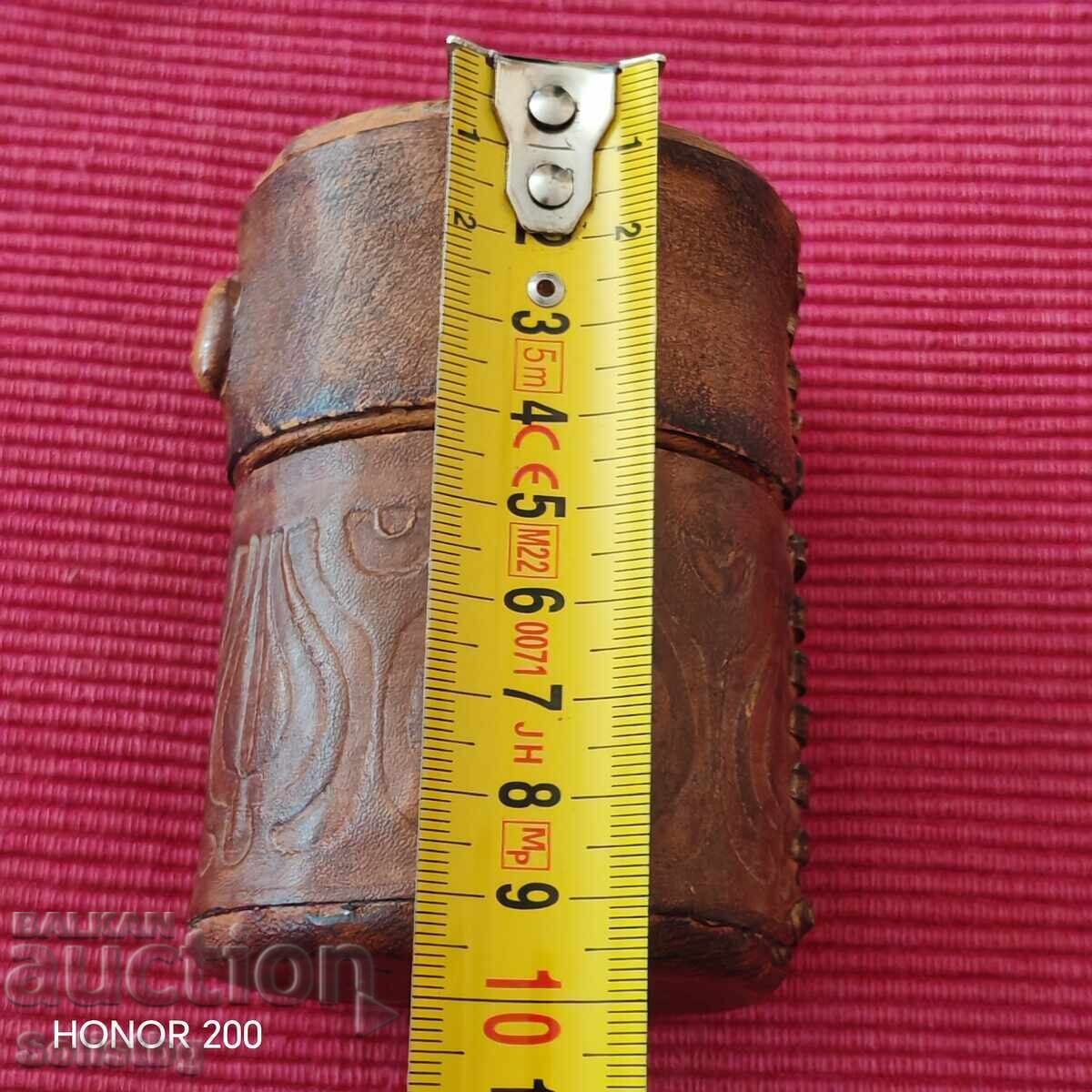 Old leather box 35 years BALKAN airlines - 6 Old leather box 35 years BALKAN airlines - 6