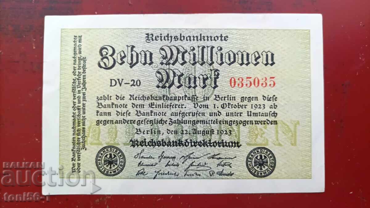 Германия 10 милиона марки 1923 Германия 10 милиона марки 1923