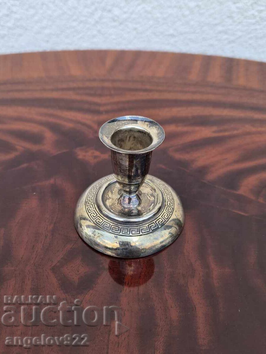 Suport de lumanare din metal placat cu argint!!! - 5