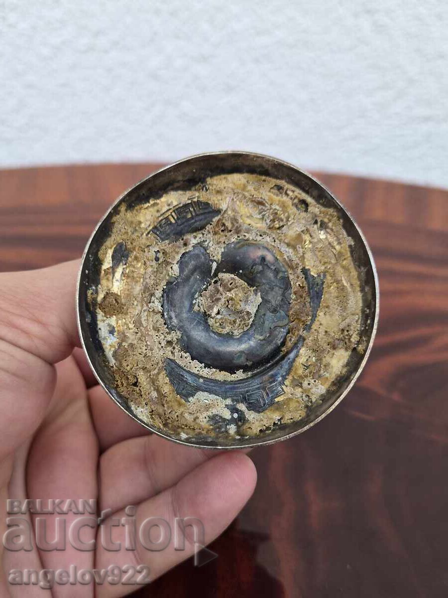 Suport de lumanare din metal placat cu argint!!! - 6