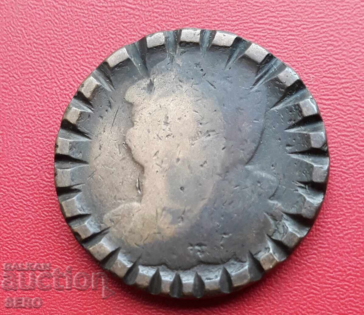 Medal-France-coin 2 sols 1791-1793-made into a token Medal-France-coin 2 sols 1791-1793-made into a token