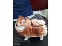 Figurină veche din porțelan, pomeranian