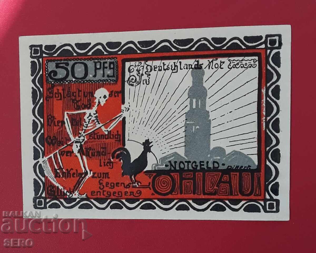 Банкнота-Германия-Прусия-Олау/сега в Полша/-50 пфенига 1921