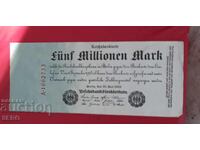 Банкнота-Германия-5 милиона марки 1923-едностранна