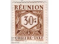 French Reunion-1947-Postage Due-Numeral-denomination, MLH