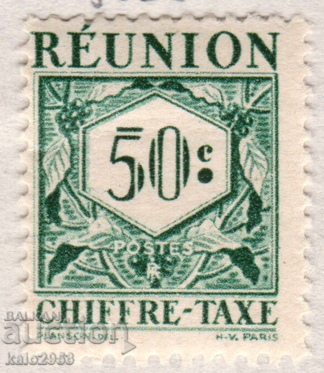 Reuniunea Franceză-1947-Taxă poștală-Cifră-valoare nominală, MLH Reuniunea Franceză-1947-Taxă poștală-Cifră-valoare nominală, MLH