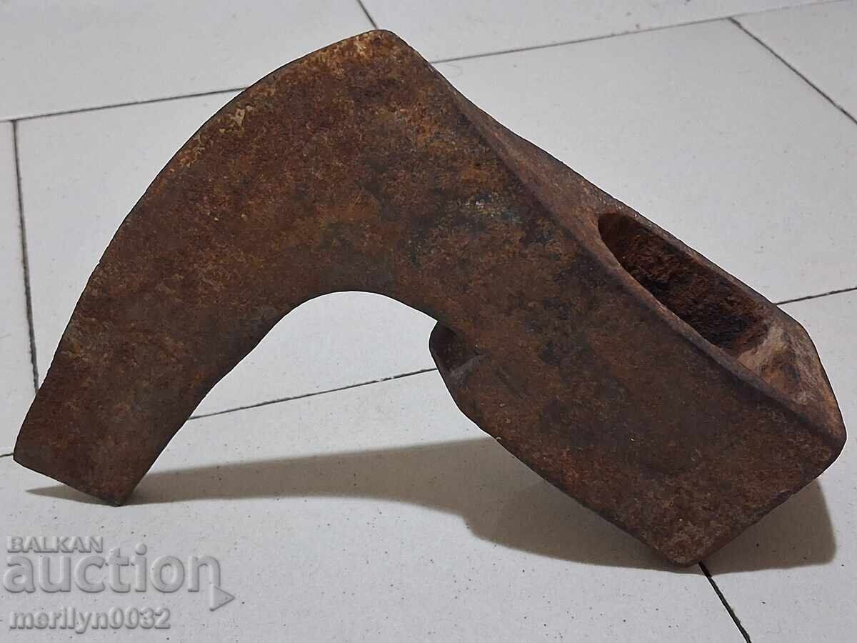 Military axe with stamp, forged iron tool with price € 39.43 | 77.12 BGN